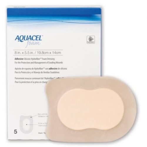 Aquacel Ag Heel Adhesive Foam Dressing