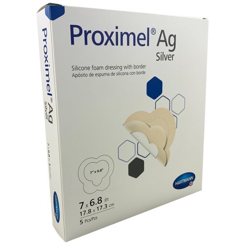 Proximel Ag Silicone Foam Sacrum Dressing with Border