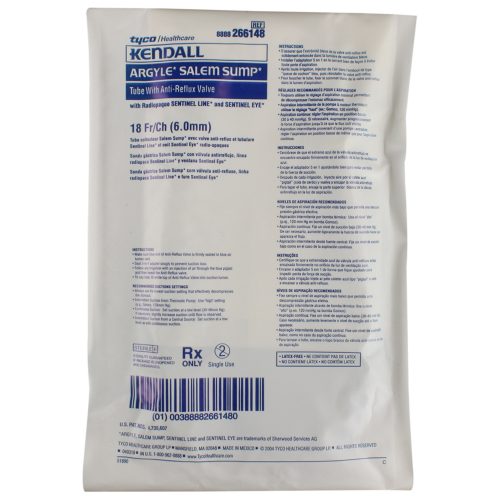 Medtronic Salem Sump Tube with Anti-Reflux Valve