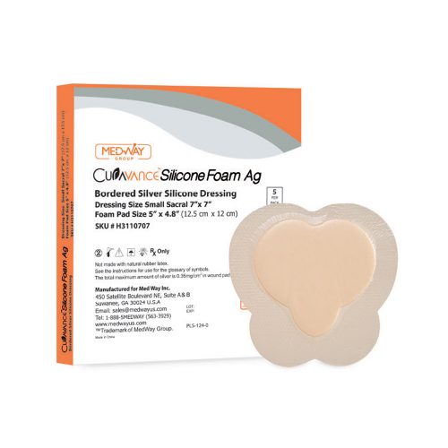CuraVance Silicone Foam Ag Sacral Bordered Dressing