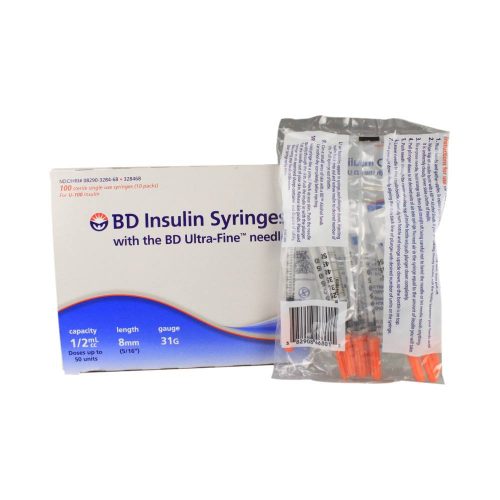 BD Lo-Dose Insulin Syringe with Permanently Attached Ultra-Fine Short Needle