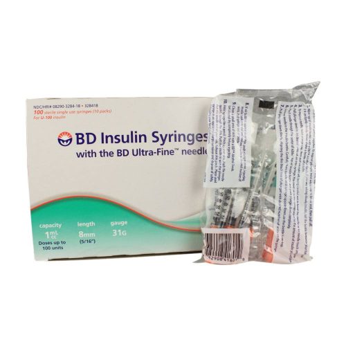 BD Insulin Syringe with Permanently Attached Ultra-Fine Needle