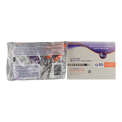 BD Ultra-Fine Short Needle Half Unit Insulin Syringes