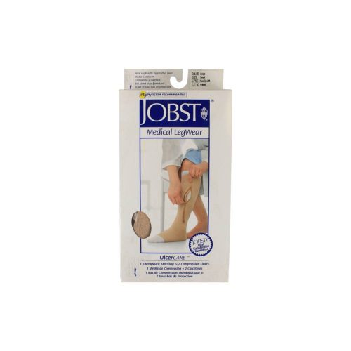 Jobst UlcerCare Knee High Stocking with 2 Liners, Left Side Zipper