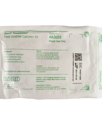 TOUCHLESS Male Intermittent Catheter Kit with 550cc Collection Chamber