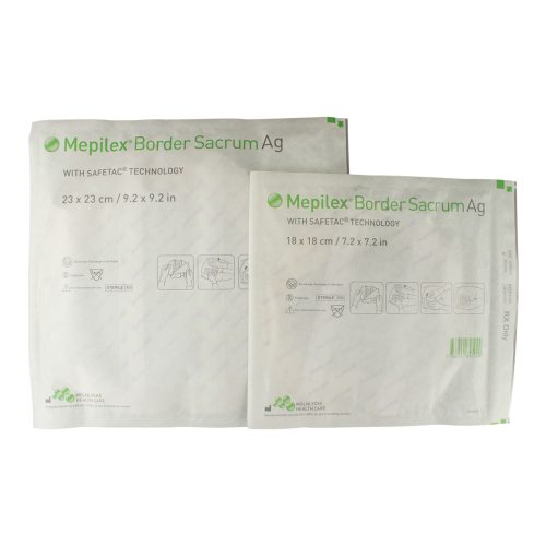 Mepilex Border Sacrum Ag Foam Dressing