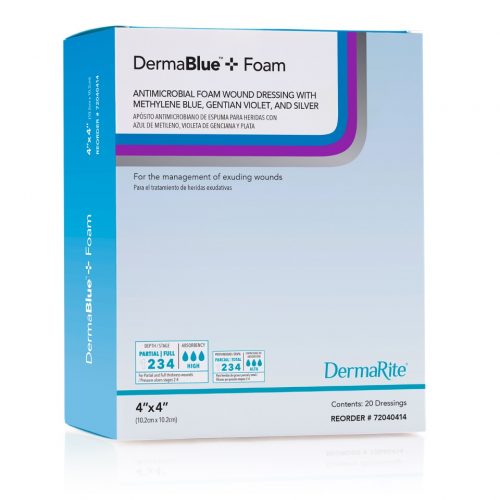 DermaBlue Plus Antimicrobial Foam Dressing