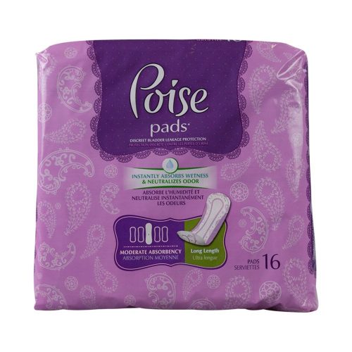 Poise Pads Moderate Long for Women
