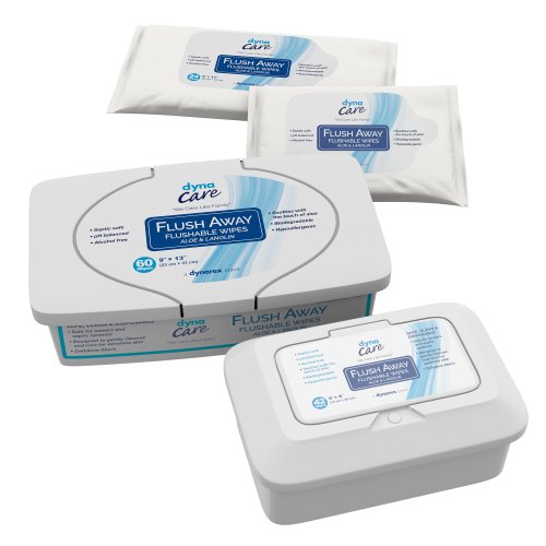 Dynarex Flush Away Flushable Wipes
