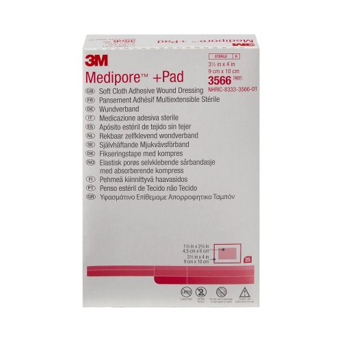 3M Medipore + Pad Soft Cloth Adhesive Wound Dressing