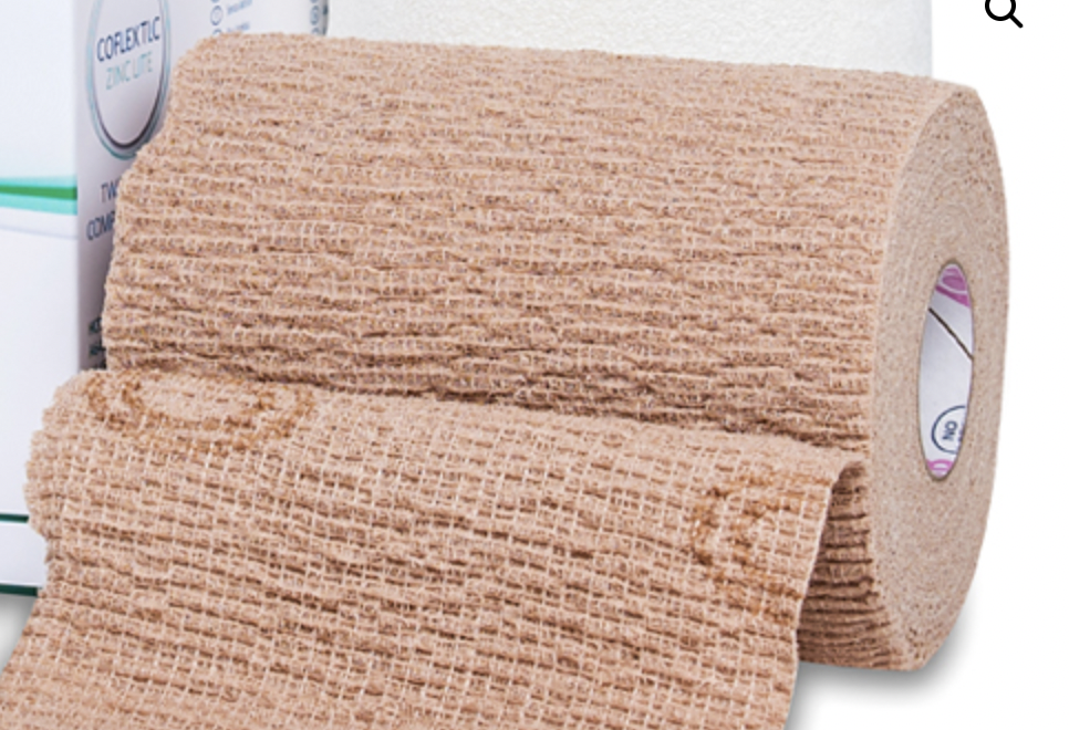 close up of co flex bandage