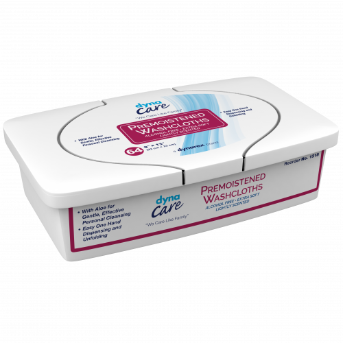 Dynarex DynaCare Personal Cleansing Washcloth (Wet Wipes) - Hard Pack