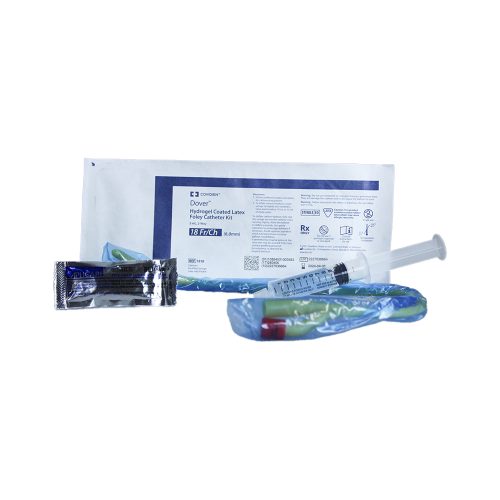 Dover Latex Hydrogel Coated Foley Catheter Kit With Lubricating Jelly And 10cc Syringe