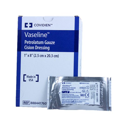 Vaseline Petrolatum Gauze (Cision Dressing Foil Pack) 1" x 8"