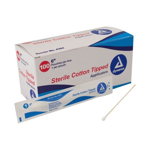 Dynarex Cotton Tipped Wood Applicators - Sterile