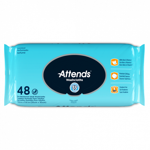 Attends Scented Washcloths with Fresh Touch Moisturizer