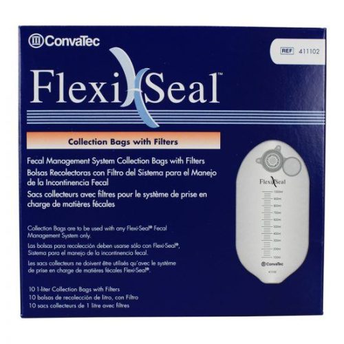Flexi-Seal Fecal Collection Bags with Filter
