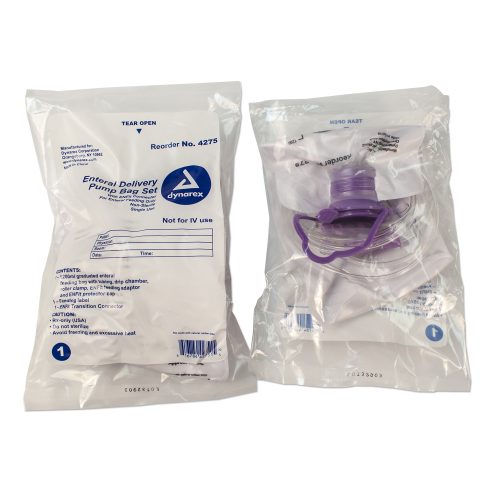 Dynarex Enteral Delivery Pump Bag Set with ENFit Connector