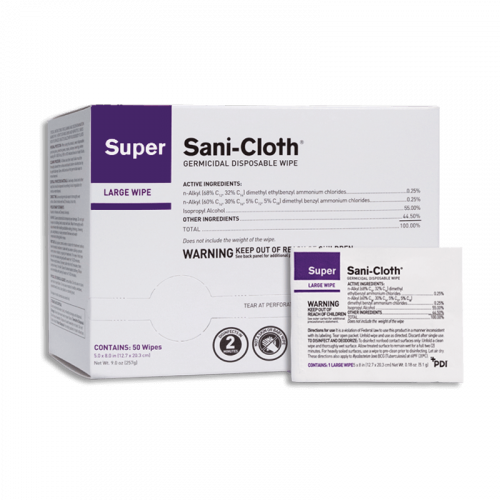 Super Sani-Cloth Germicidal Disposable Wipes - Packets