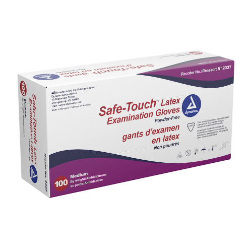 Safe-Touch Powder Free Latex Exam Gloves