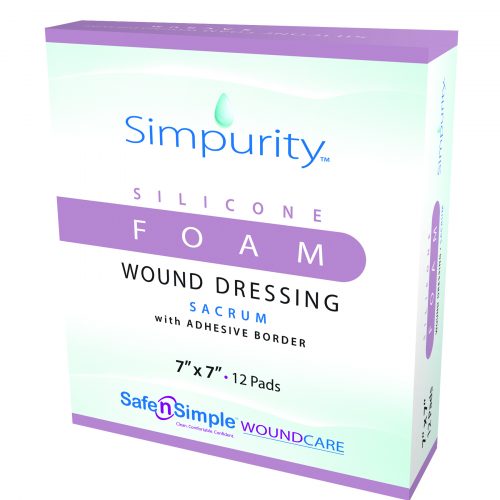 Simpurity Silicone Foam Sacrum with Adhesive Border