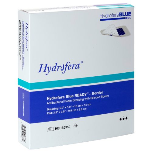 Hydrofera Blue READY-Border Antibacterial Foam Dressing with Silicone Border