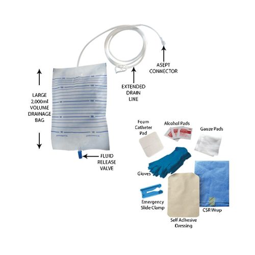 ASEPT 2000mL Drainage Kit with Drainage Bag and Procedure Pack